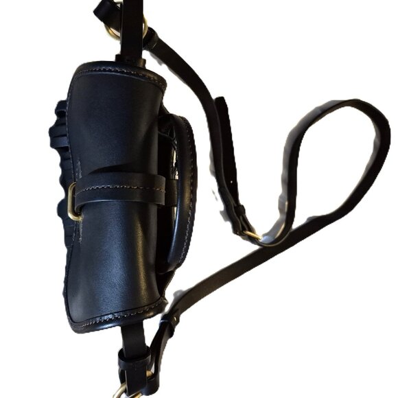 Vintage. Dooney and Bourke ,.FIONA Crossbody, mini saddlebag. NWOT, black. 2005 - Picture 12 of 13